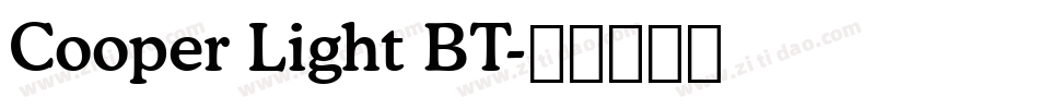 Cooper Light BT字体转换